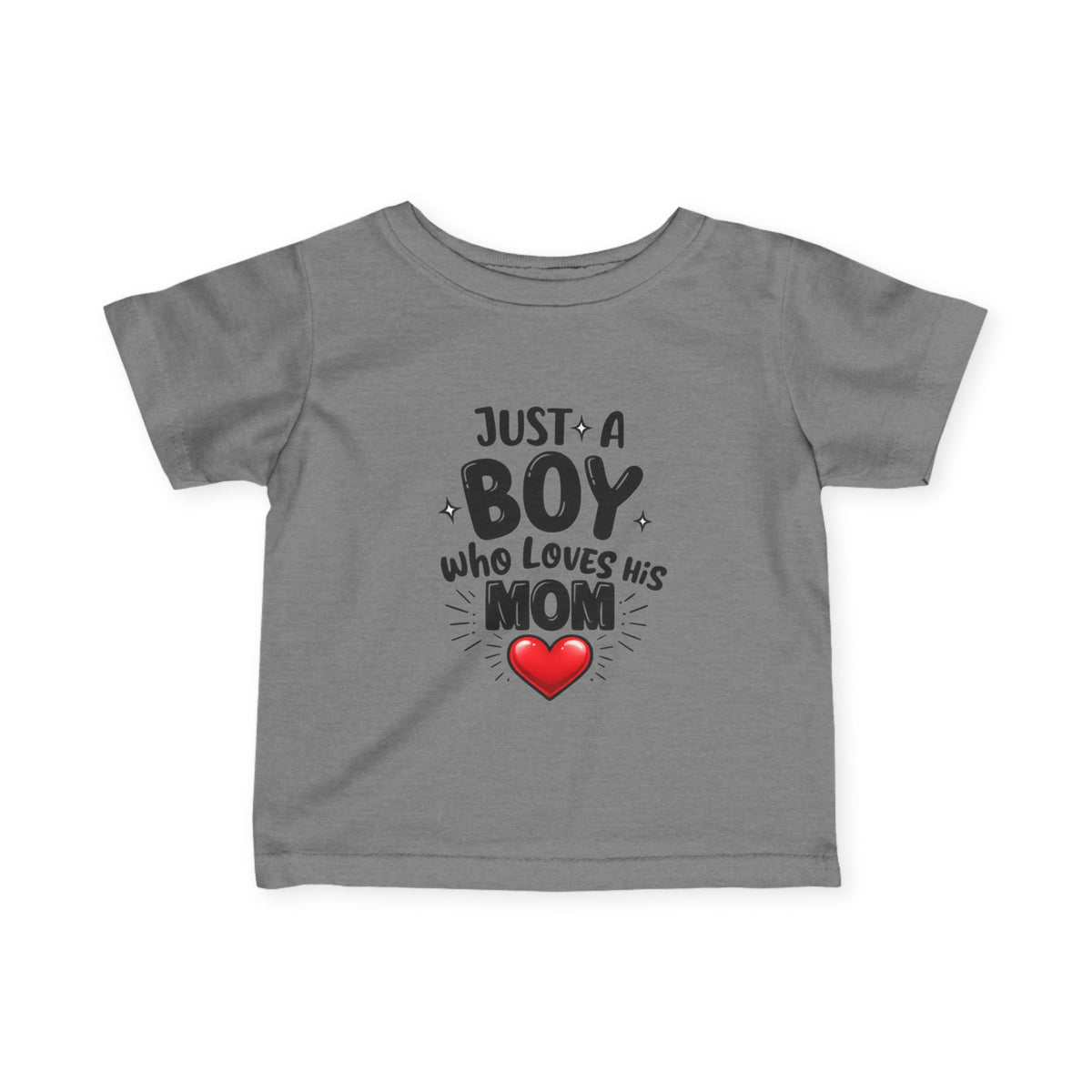 boy loves mom Infant Fine Jersey Tee