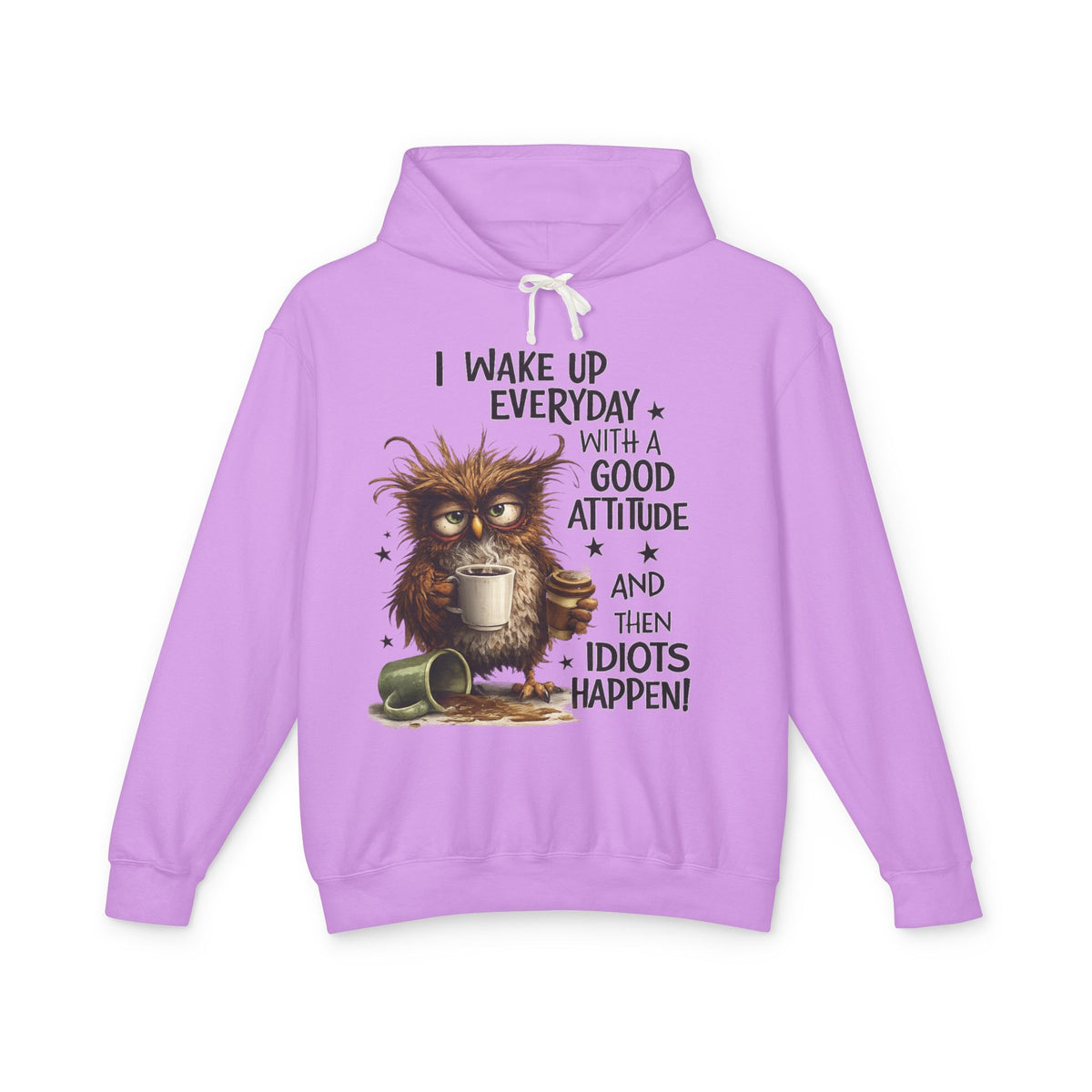 wake up Unisex Lightweight Hooded Sweatshirt