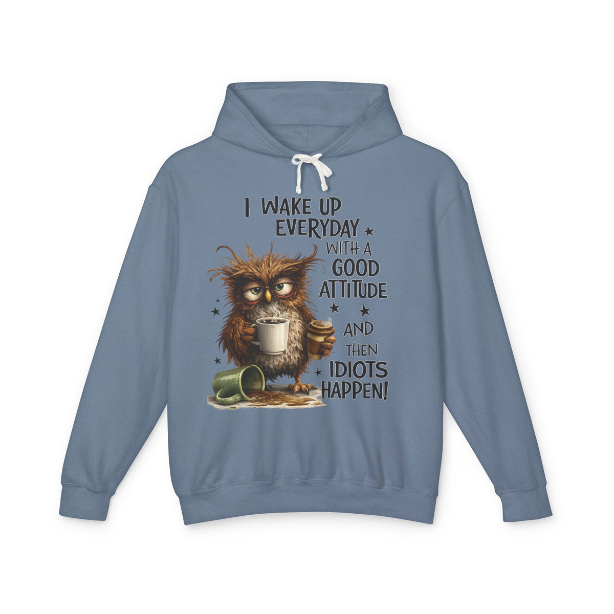 wake up Unisex Lightweight Hooded Sweatshirt