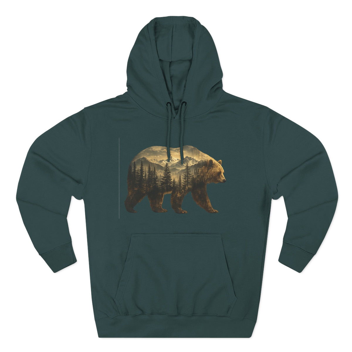 Bear Three-Panel Fleece Hoodie