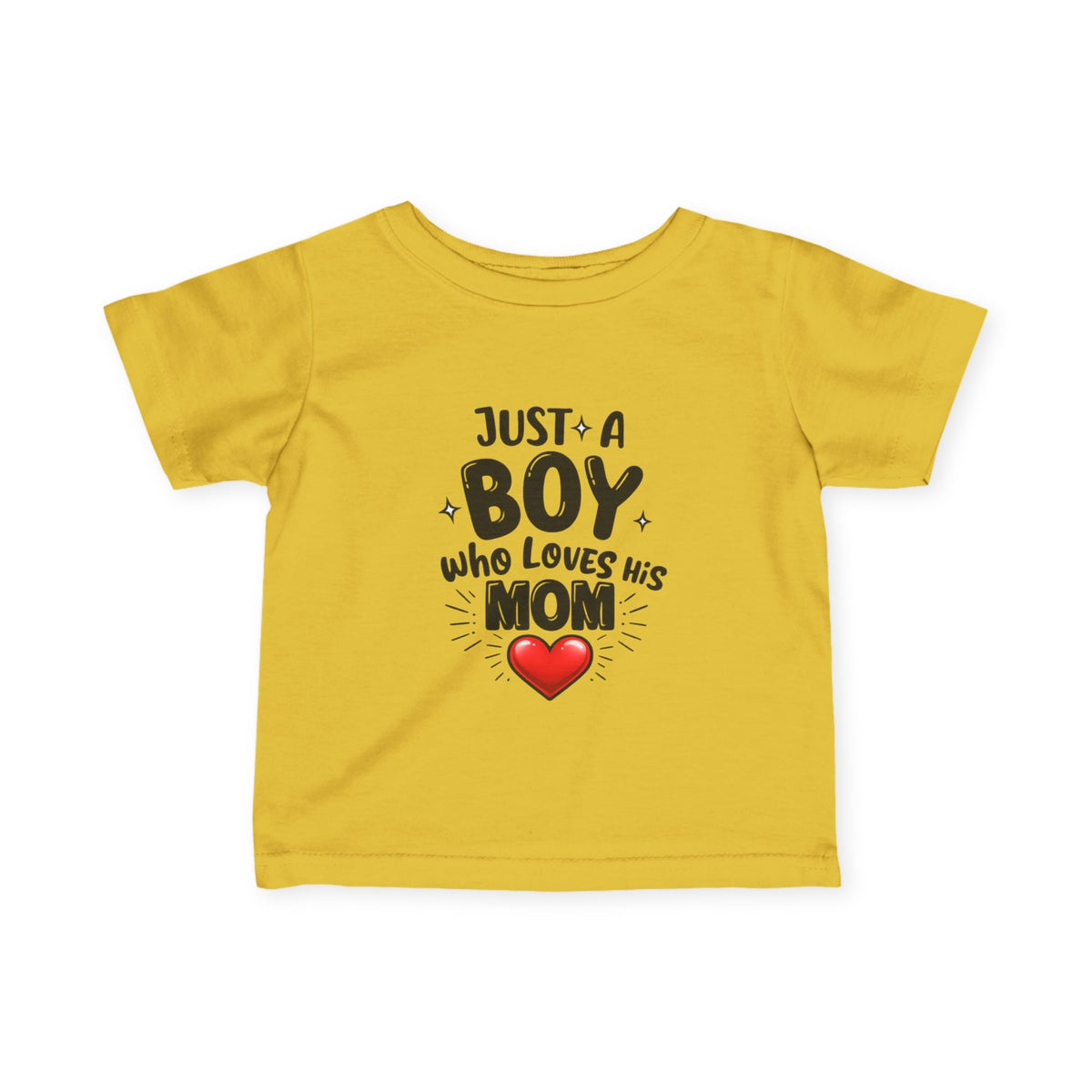 boy loves mom Infant Fine Jersey Tee
