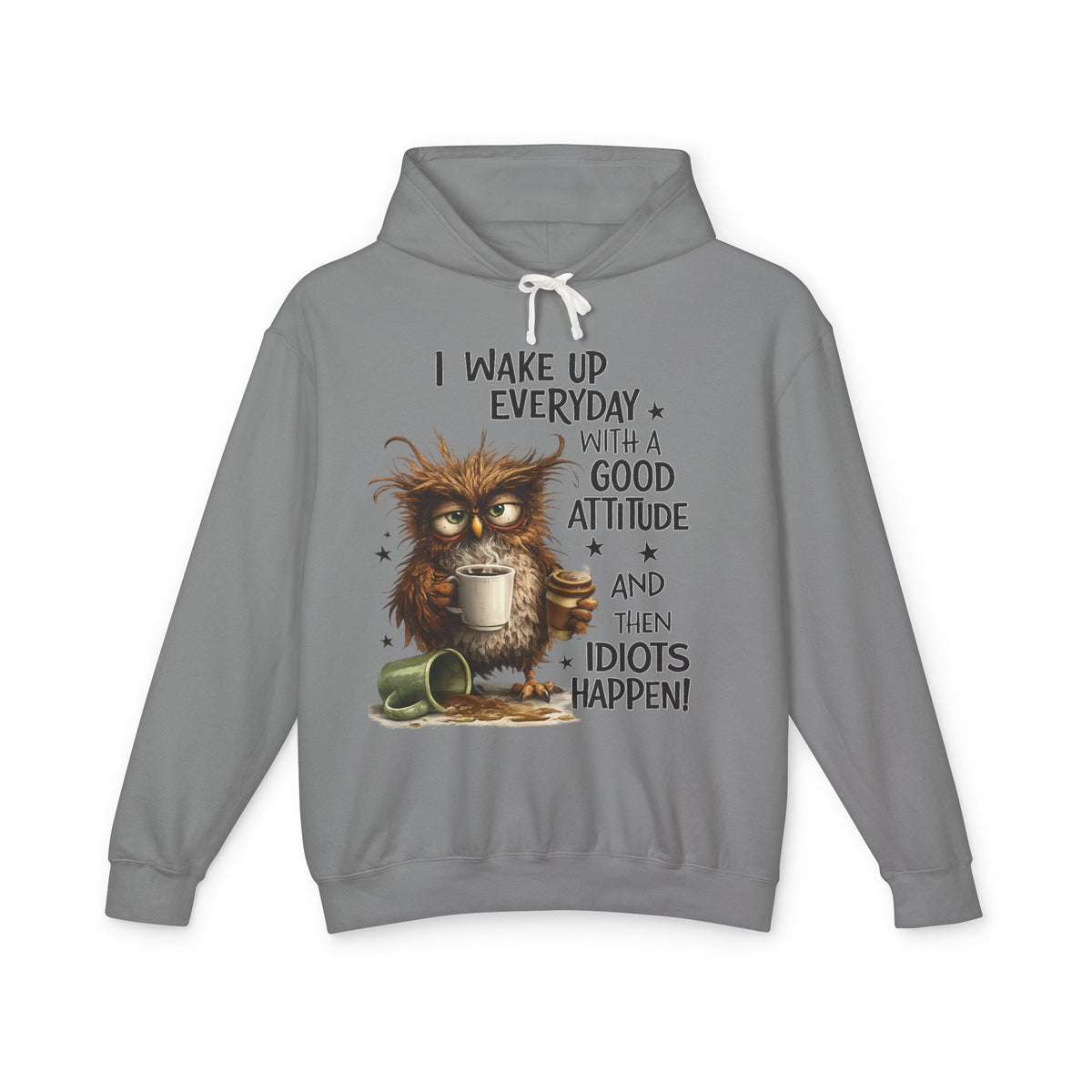 wake up Unisex Lightweight Hooded Sweatshirt