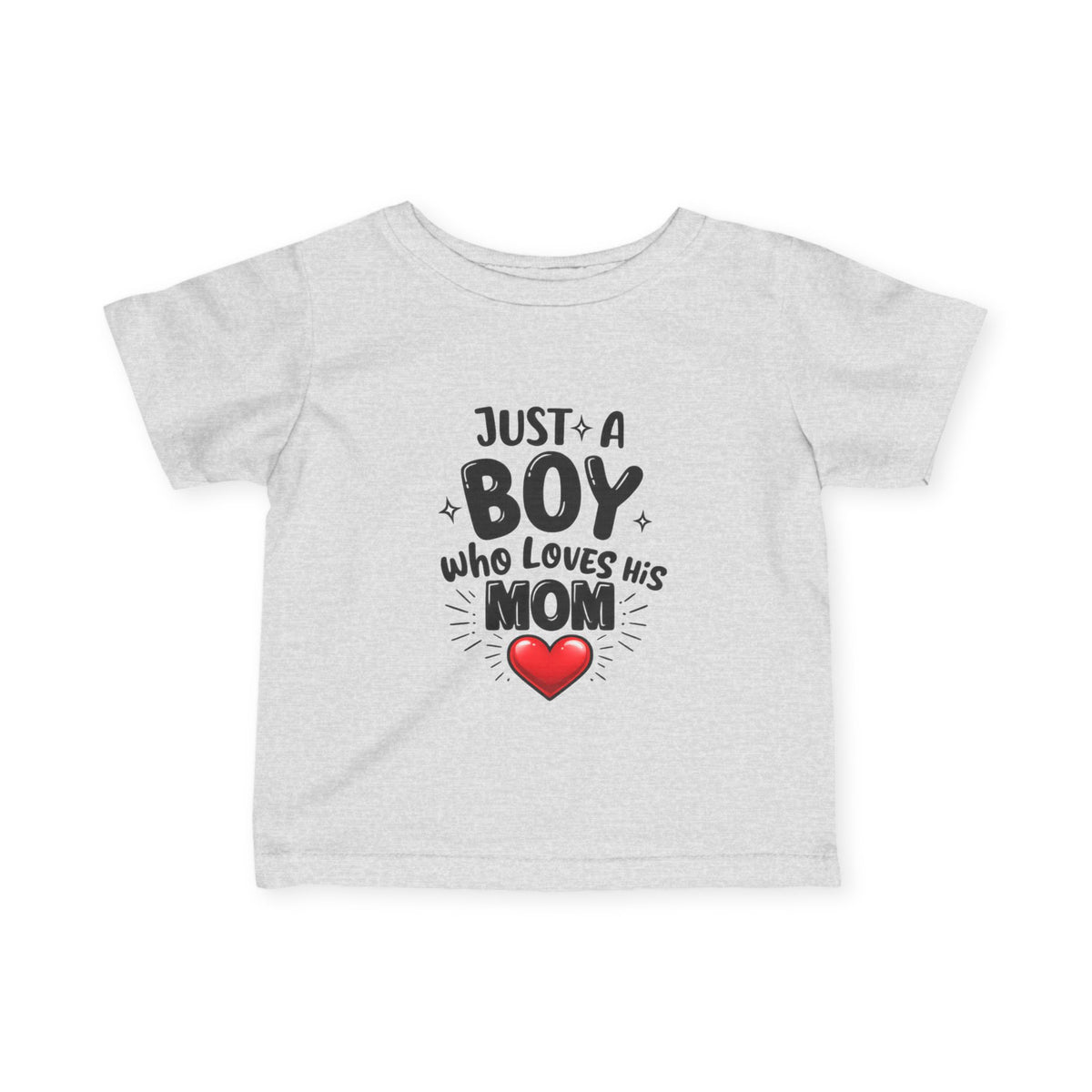 boy loves mom Infant Fine Jersey Tee