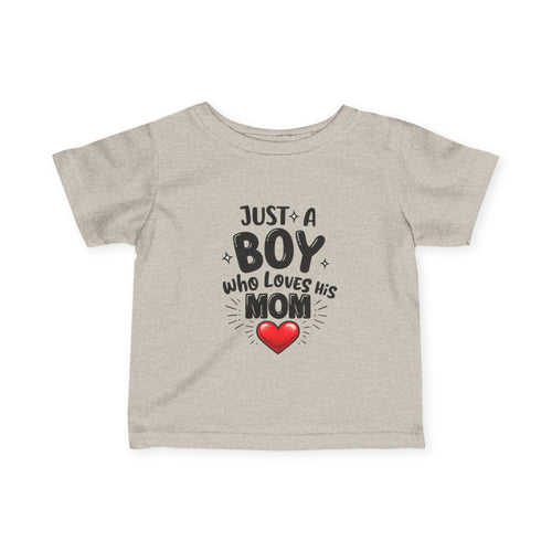 boy loves mom Infant Fine Jersey Tee