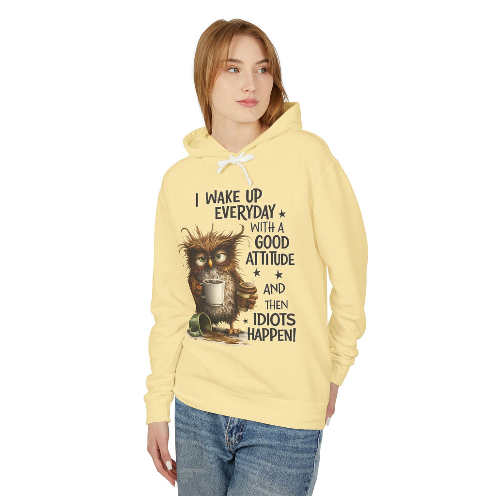 wake up Unisex Lightweight Hooded Sweatshirt