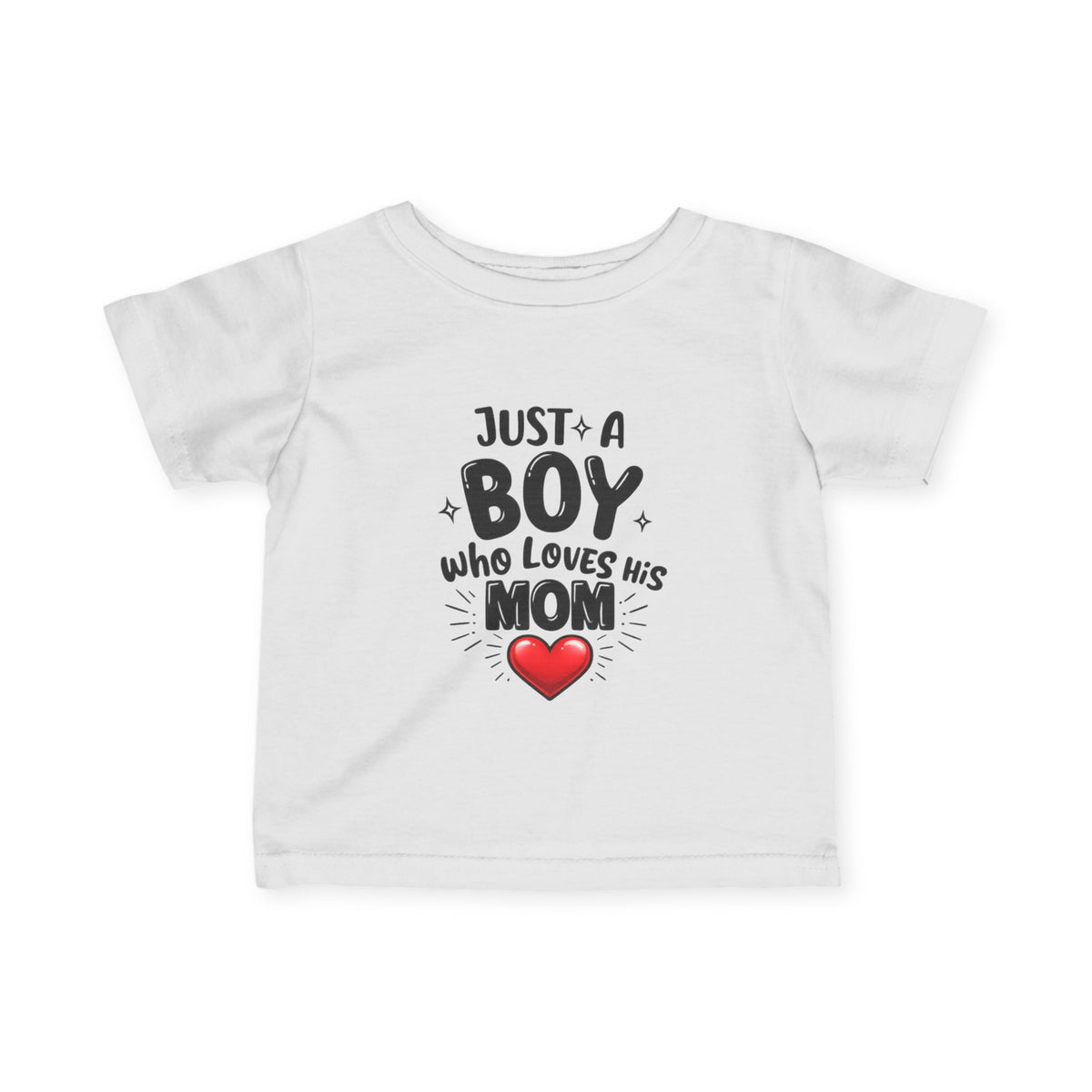 boy loves mom Infant Fine Jersey Tee