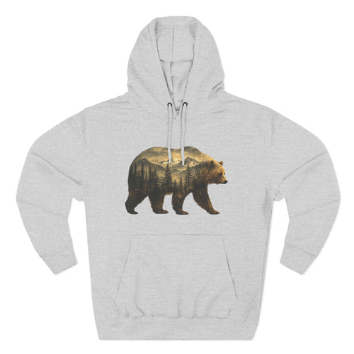 Bear Three-Panel Fleece Hoodie