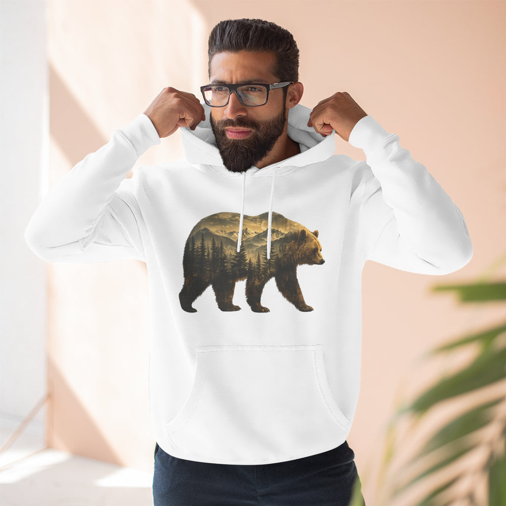 Bear Three-Panel Fleece Hoodie