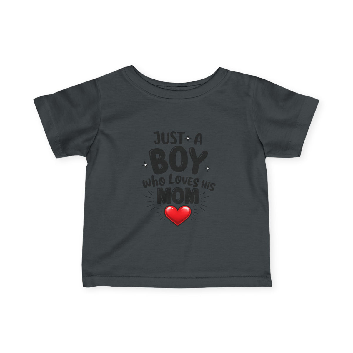boy loves mom Infant Fine Jersey Tee