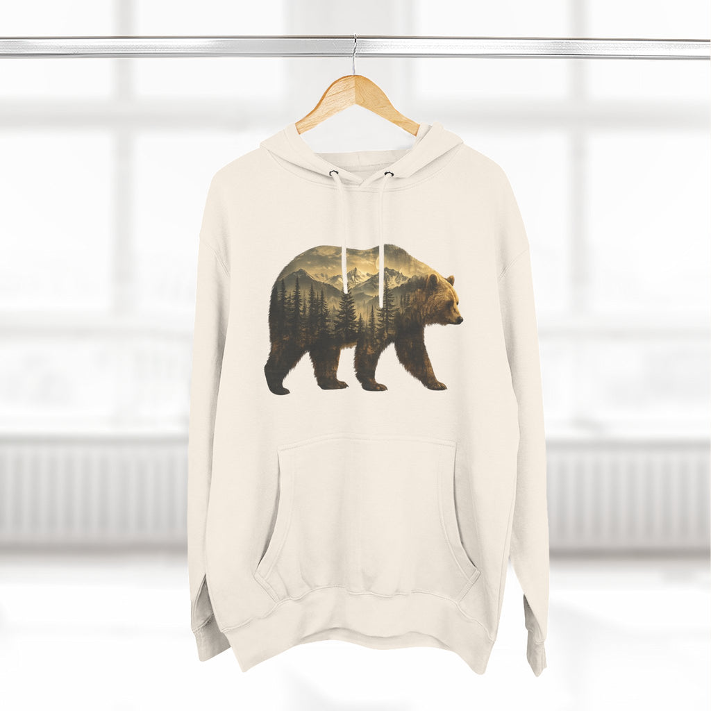 Bear Three-Panel Fleece Hoodie