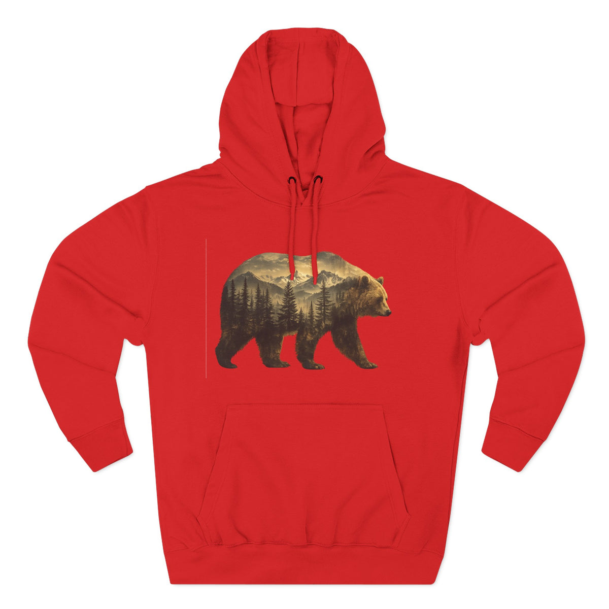 Bear Three-Panel Fleece Hoodie