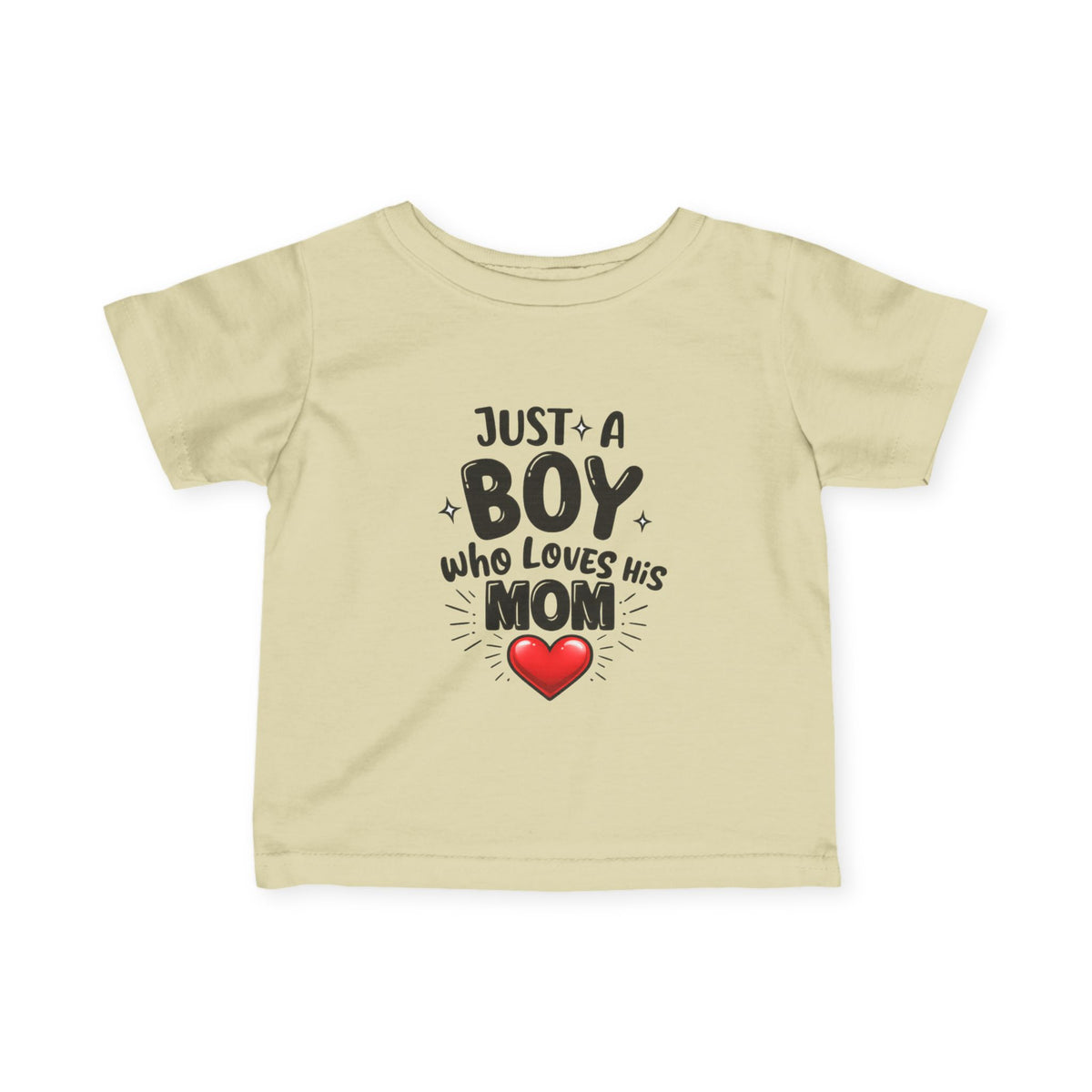boy loves mom Infant Fine Jersey Tee