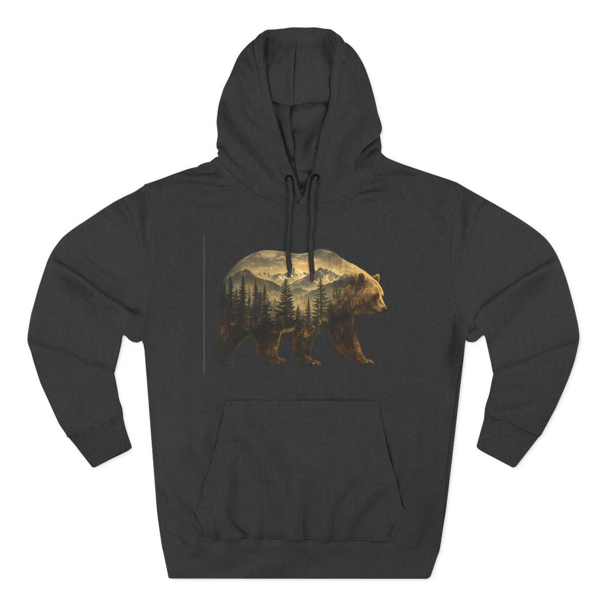 Bear Three-Panel Fleece Hoodie