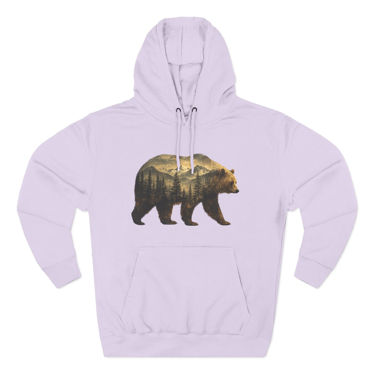 Bear Three-Panel Fleece Hoodie