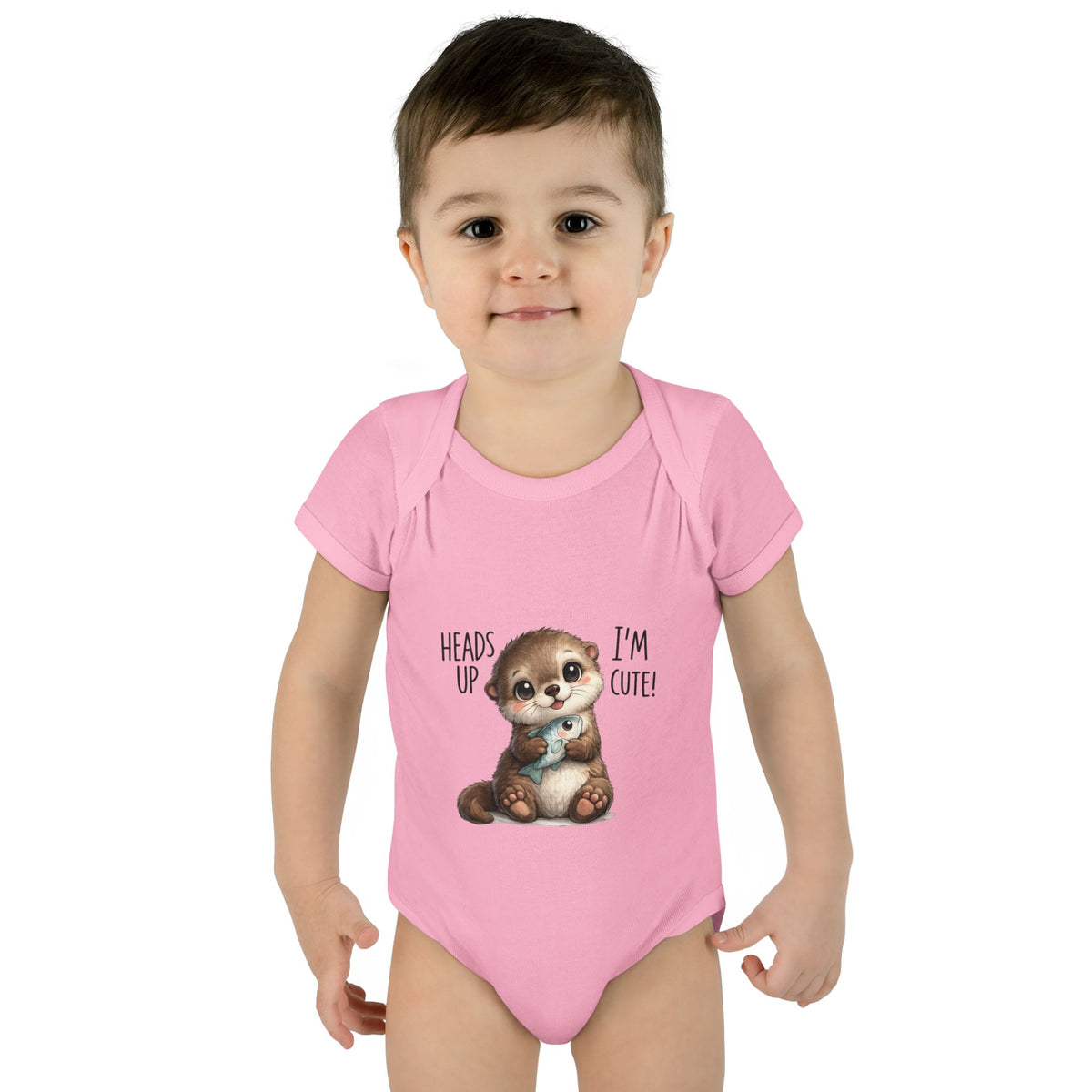 im cute Infant Baby Rib Bodysuit