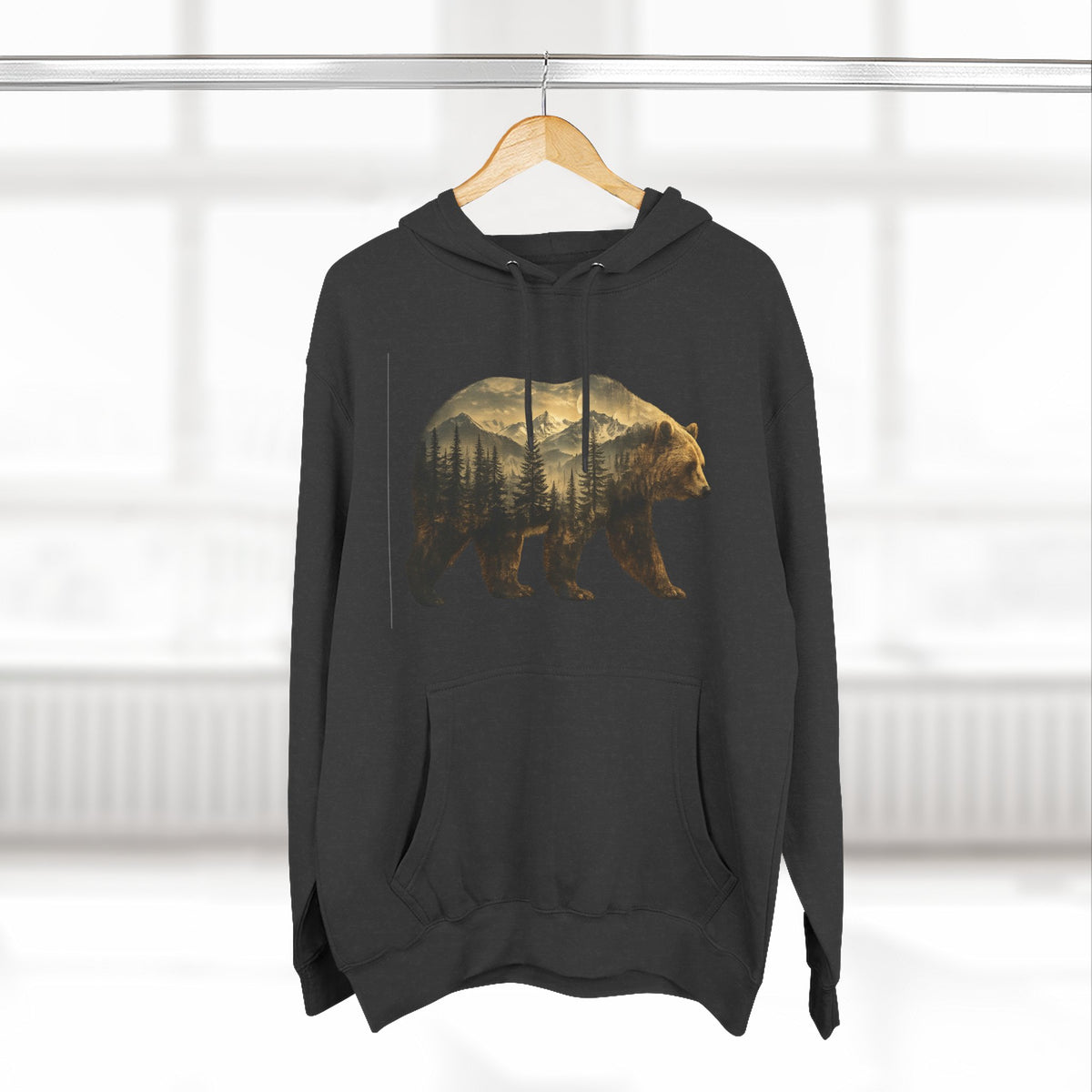 Bear Three-Panel Fleece Hoodie