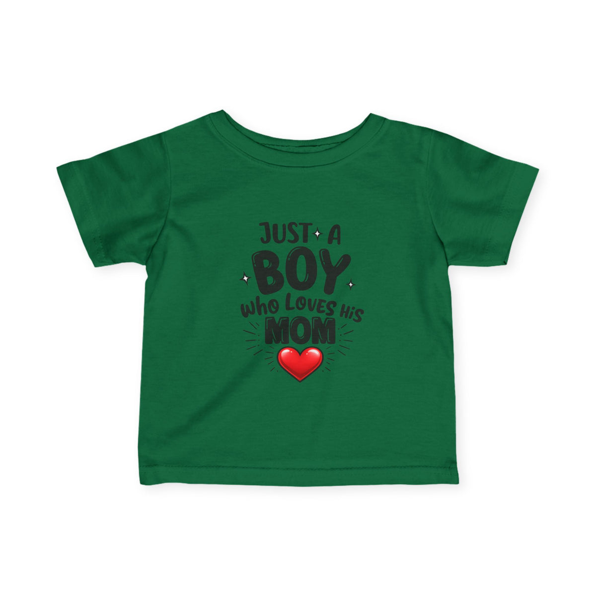 boy loves mom Infant Fine Jersey Tee