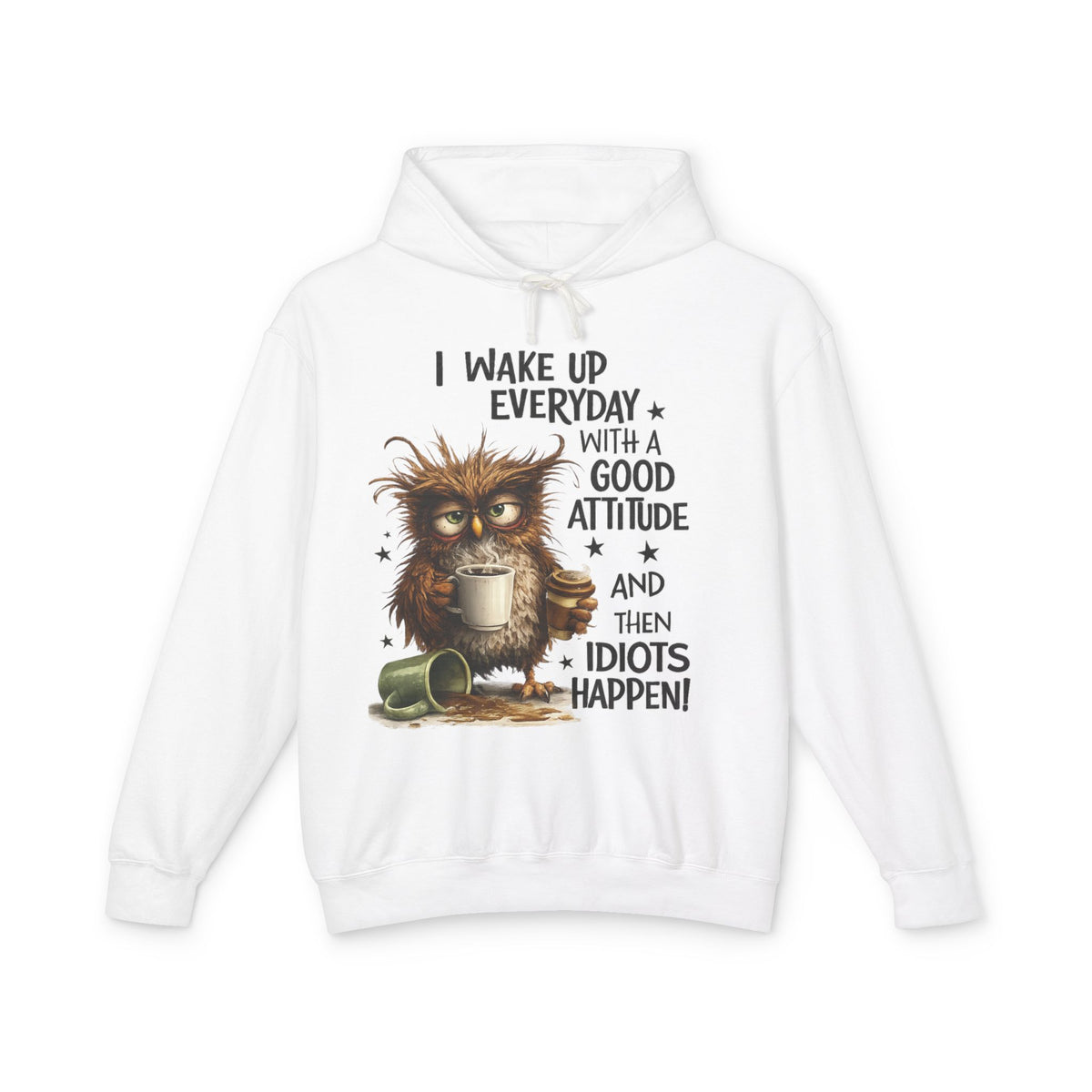 wake up Unisex Lightweight Hooded Sweatshirt