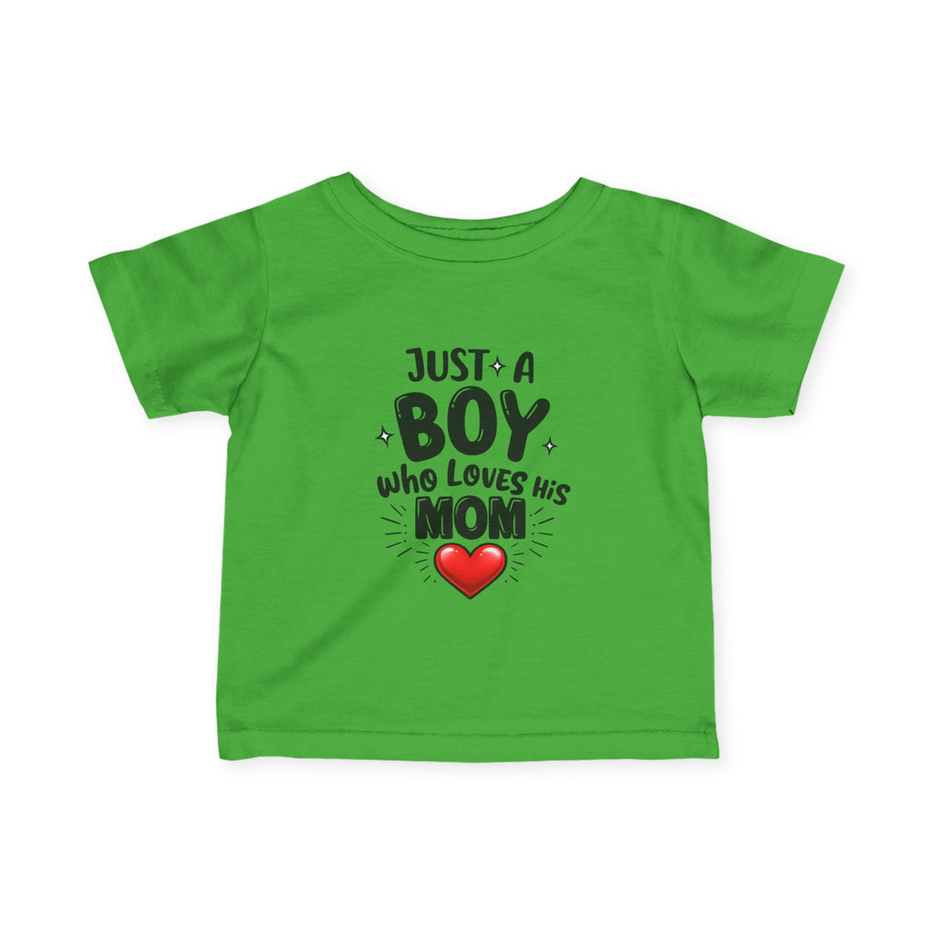 boy loves mom Infant Fine Jersey Tee