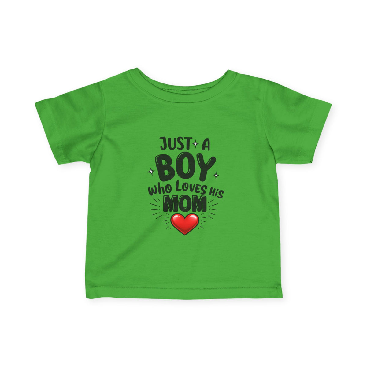 boy loves mom Infant Fine Jersey Tee